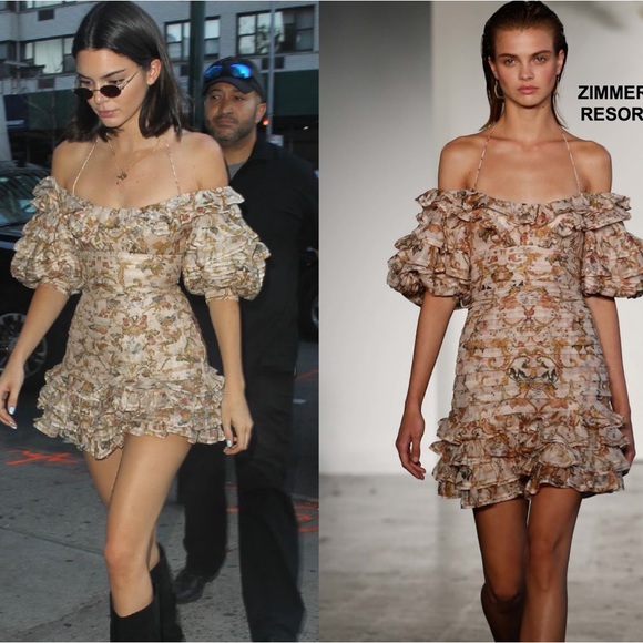 NWOT Zimmermann. Printed heart folded dress